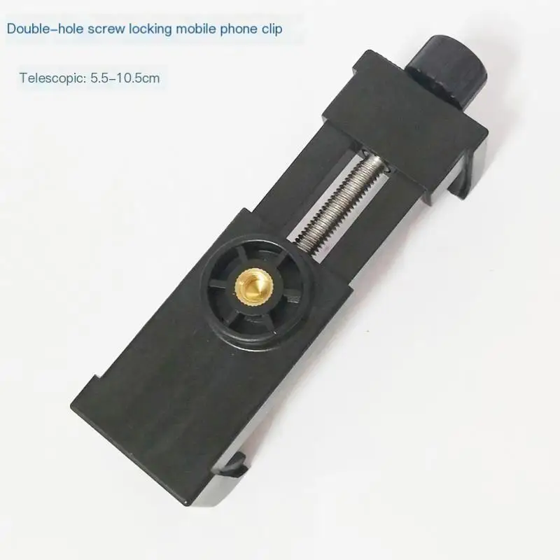 Two-hole Phone Holder for Tripod Mount Adapter Mobile Phone Tripe Cellular Support Holder Clamp for Tripod Clip For Phone