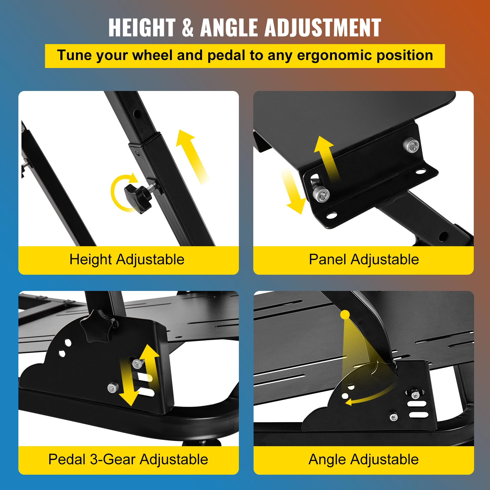 VEVOR-soporte para volante de carreras G920, accesorio para entretenimiento en el hogar, compatible con Logitech G29, G25, G27