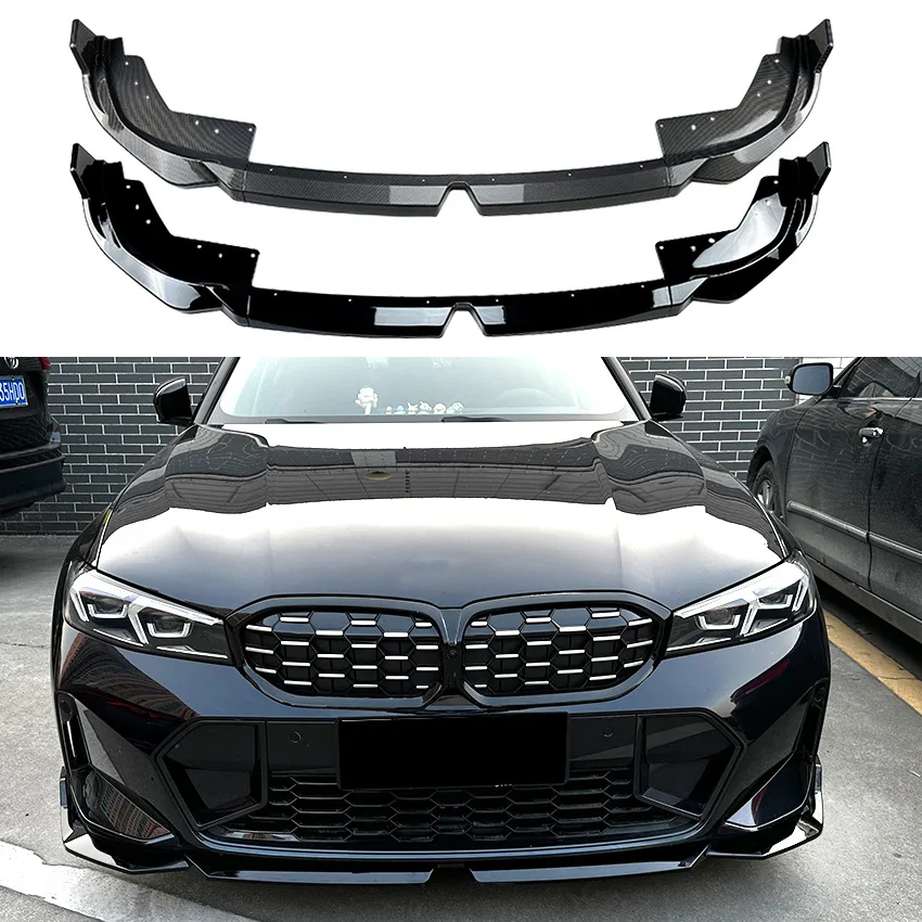 

For BMW 3 Series G20 LCI M Sport 320i 325i 2023+MP Front Bumper Lip Splitter Spoiler Canards Diffuser Body Kit Car Accessories