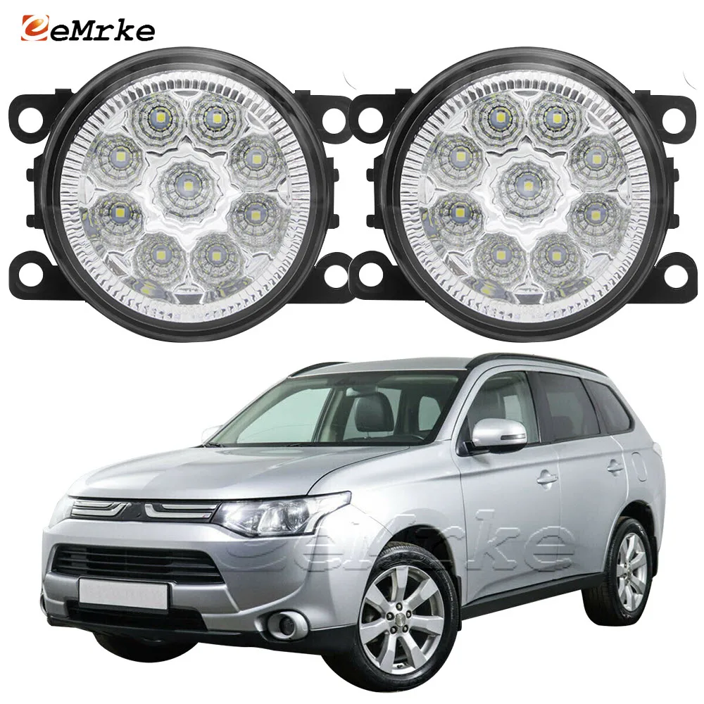 

Car Styling for Mitsubishi Outlander 2012 2013 2014 2015 2016 2017 2018 9 LED Fog Lamp H11 H8 Halogen Fog Lights Assembly DRL