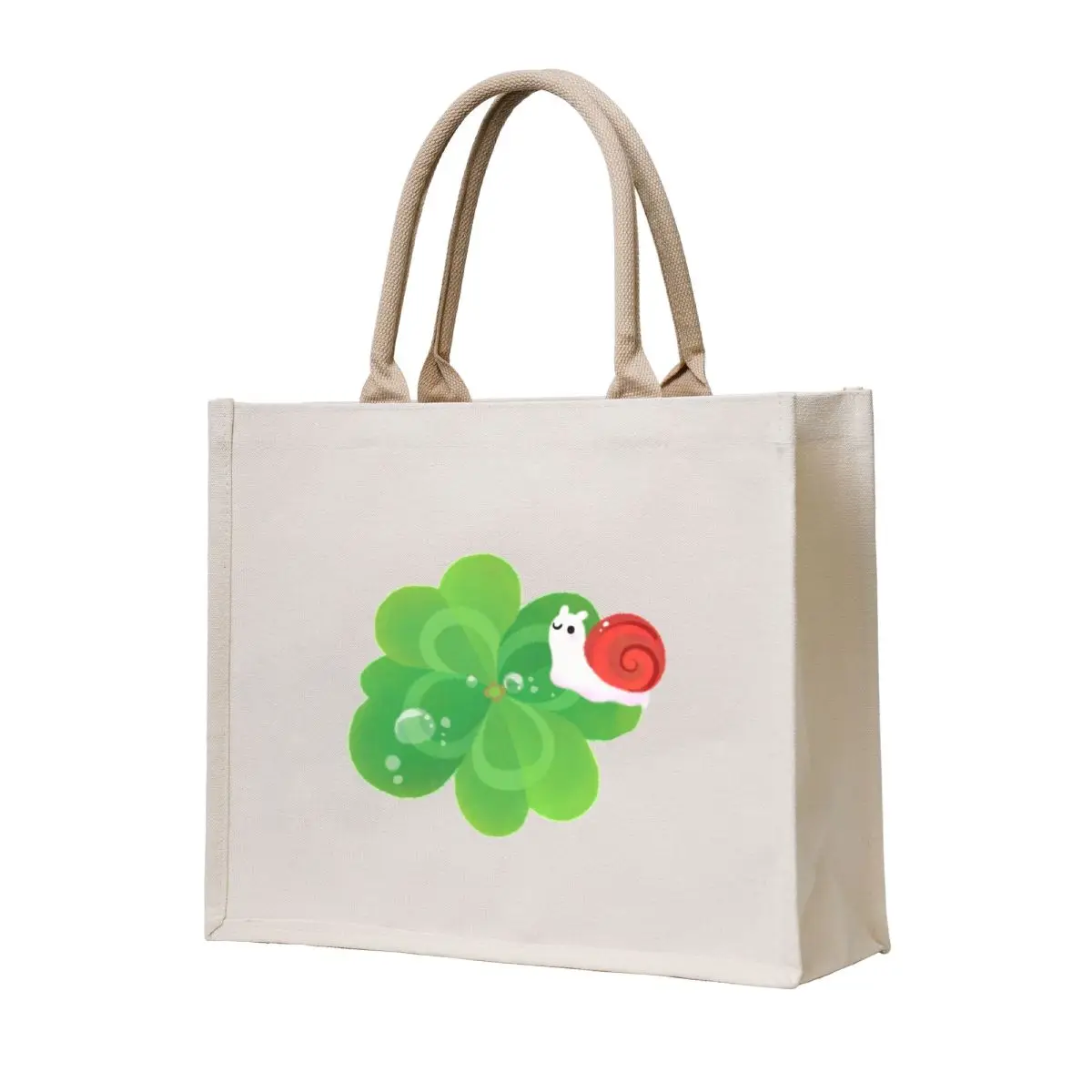

Happy lucky snail Tote Bag large tote bag women bag custom fabric Shopping bags