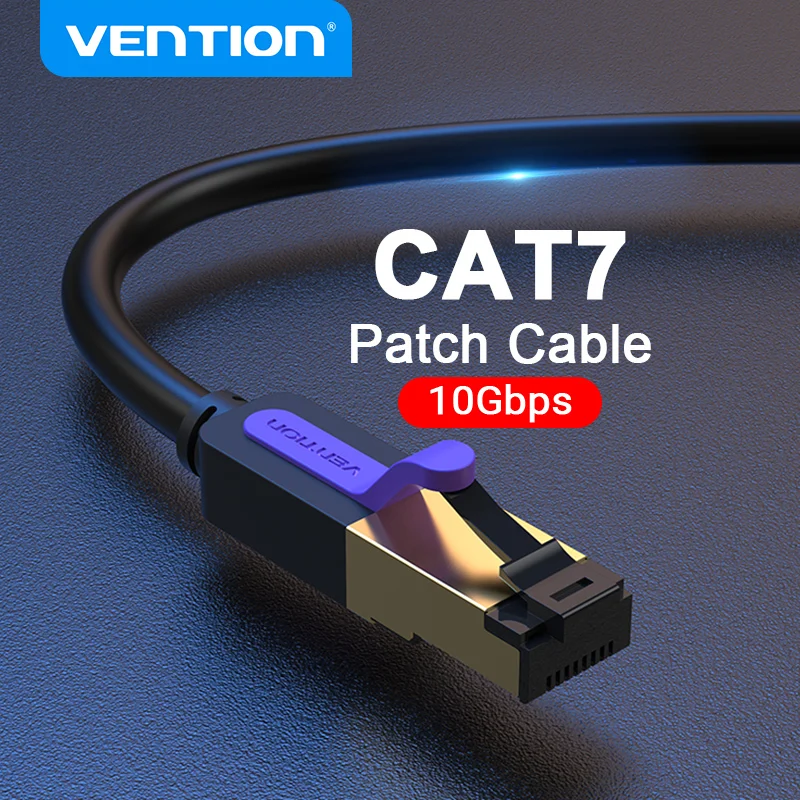 كابل إيثرنت Vention RJ 45 Cat7 Lan كابل STP RJ45 كابل الشبكة لـ Cat6 متوافق مع سلك التصحيح لجهاز التوجيه Cat7 كابل إيثرنت