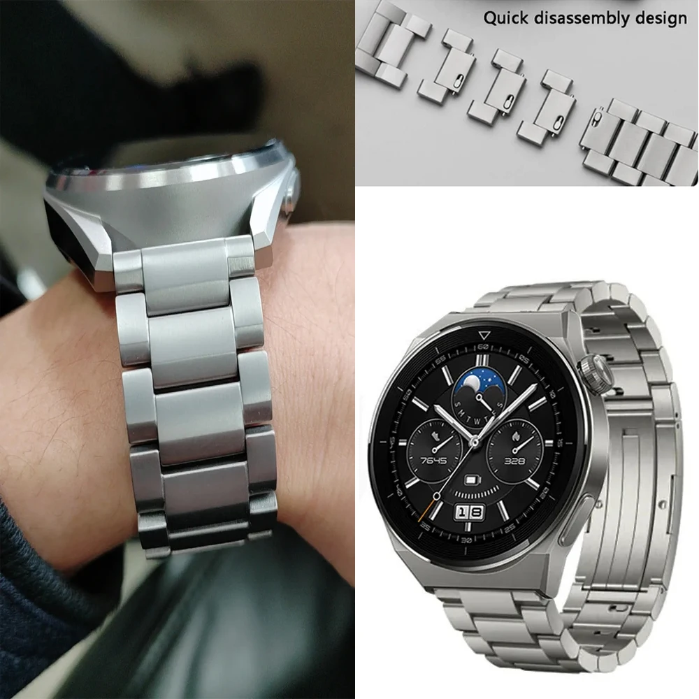 Official Titanium Strap for HUAWEI Watch 4 4pro Ultimate GT3 Pro 46mm GT3/2 46mm GT2 Pro Watchband Luxry Band 22mm Wristband