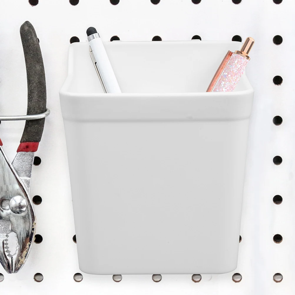

4pcs Pegboard Cup Holder Hanging Cups Wall Storage Organizer Craft Room Toolbox Accessories Parts Bins Drawer Solution Pegboard