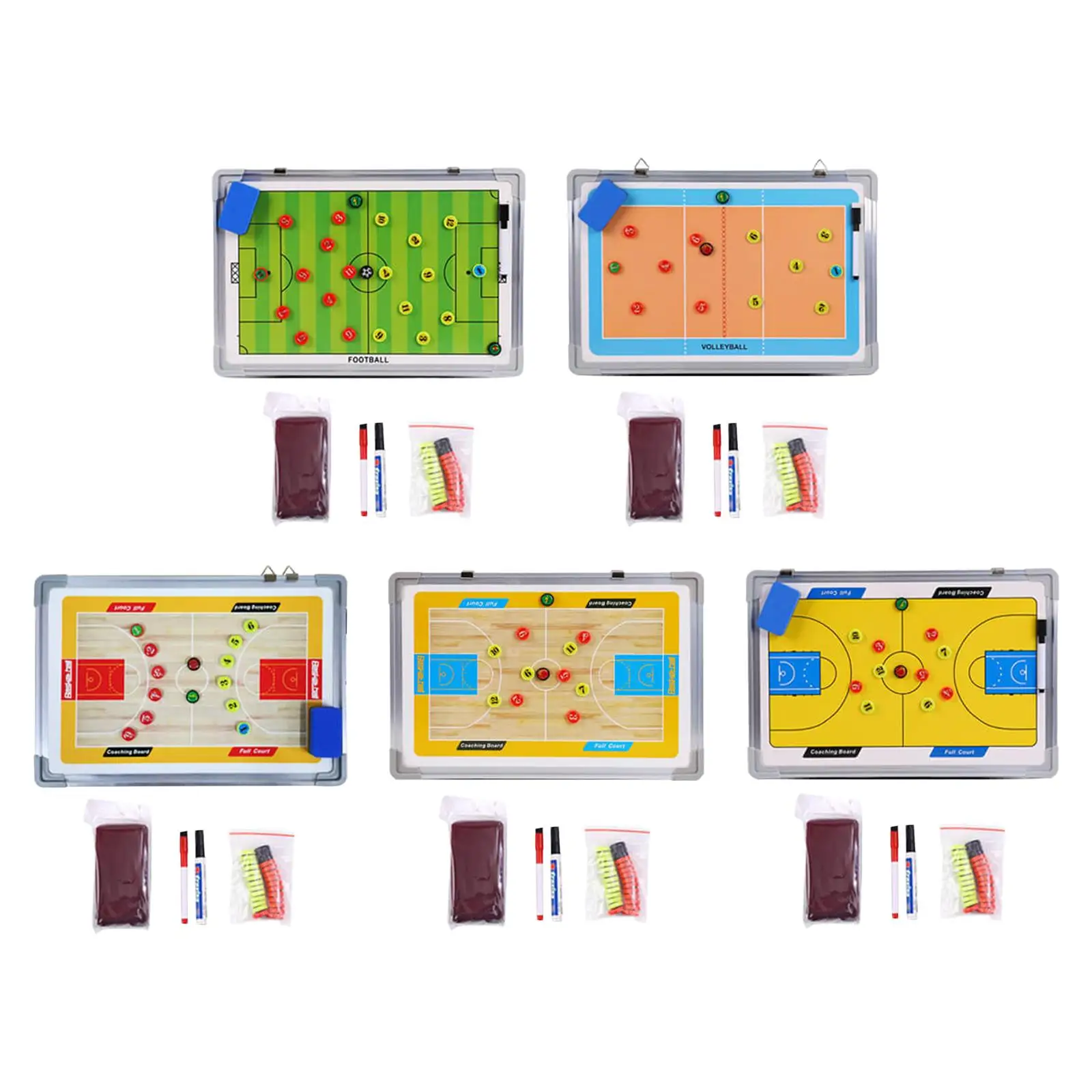 

Sports Clipboard Dry Erase Coaches Board Marker Pens Magnetic Coaching Board