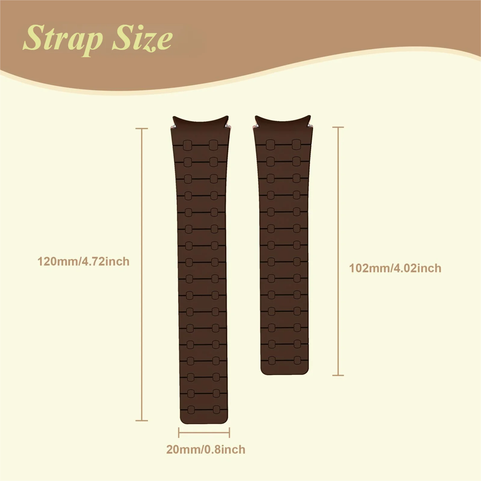 20mm Silicone Magnetic Band for Samsung Watch Galaxy Classic 43mm 47mm 42 46mm 7 6 5 4 44 40mm No Gaps Strap 5 Pro 45mm Bracelet