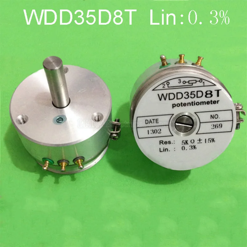 1Pcs WDJ36-F 5 KΩ Precision Conductive Plastic Potentiometer Electronic Angle Displacement Sensor WDD35D-8T Linear 0.3%