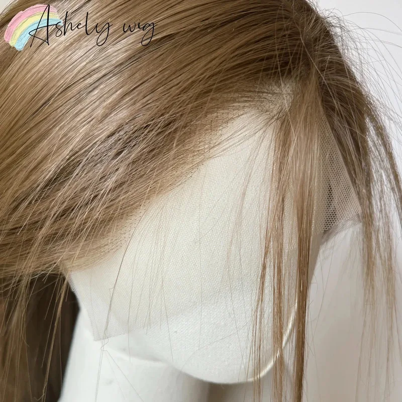شعر مستعار بني 13*4 باروكة أمامية من الدانتيل للنساء شعر طويل مستقيم جودة عالية مقاومة للحرارة بيروكات صناعية للاستخدام اليومي شعر مستعار كوسبلاي