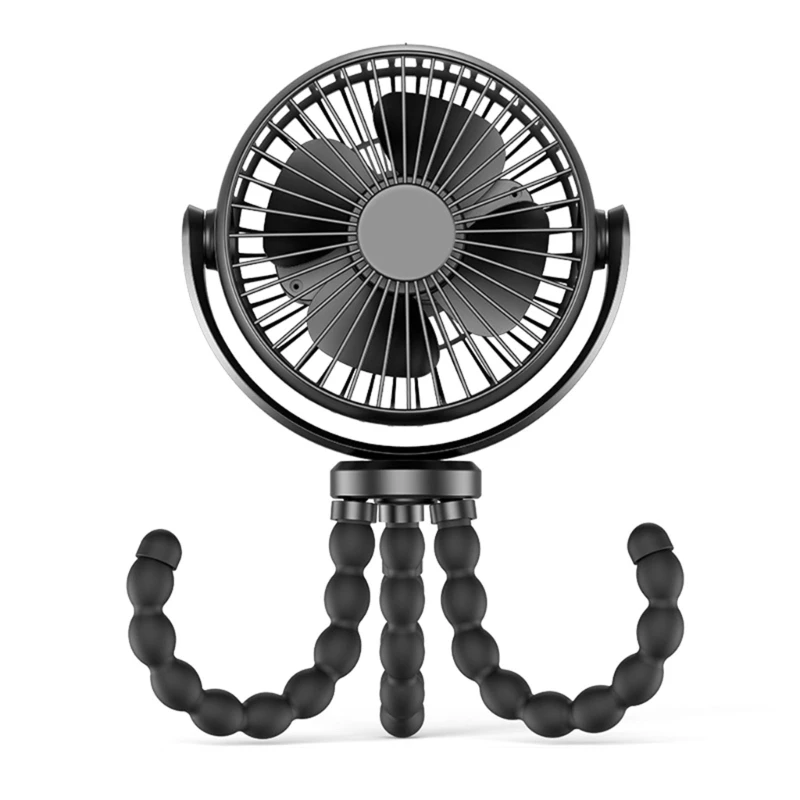 

Baby Stroller Fan Portable Clip On USB Mini Fan for Pushchair 360° Rotatable Air Cooling Fan for Bicycles Office Laptop