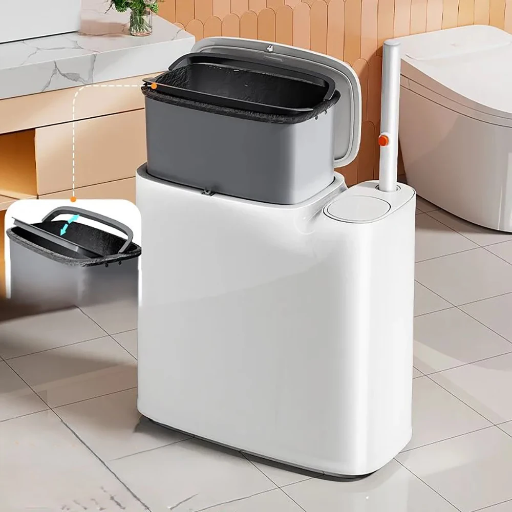 Tooliva Toilet Bin Slim Toilet Criner Trash Can Set