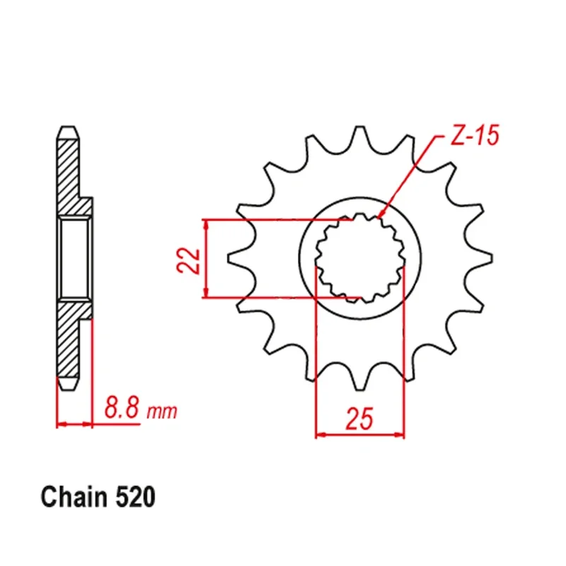 520 13T 14T 15T Motorcycle Front Sprocket For Husaberg TE125 TE250 TE300 FE350 FE390 FE450 Enduro FX450 FE570 FE501 FS570