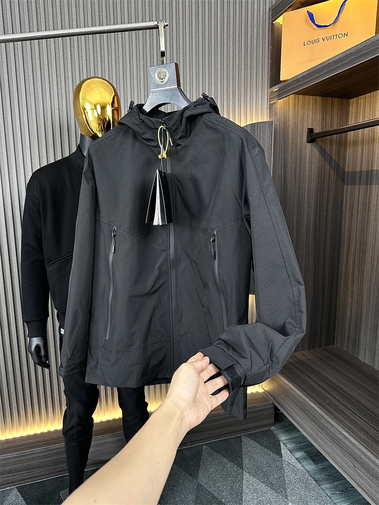 

Мужское повседневное уличное пальто Jaet с полным клеем, водонепроницаемое ветрозащитное пальто для отдыха с капюшоном, осенний сезон Faion Urban Sle, молодежная одежда