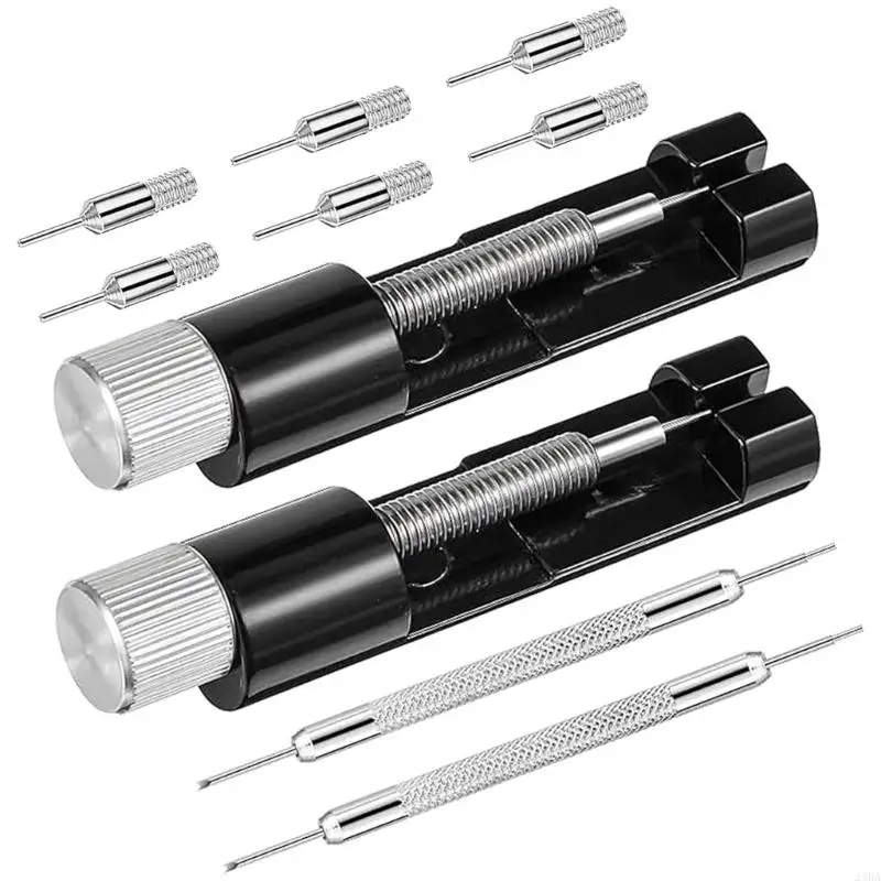 

24BA Metal Watch Band Link Adjust Slit Strap Bracelet Chain With Replacement Pins