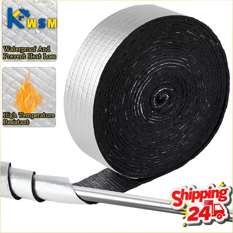الألومنيوم احباط ذاتية اللصق الأنابيب العزل الشريط الحريق للخارجية الشتاء تجميد حماية أنابيب المياه الساخنة الباردة التفاف