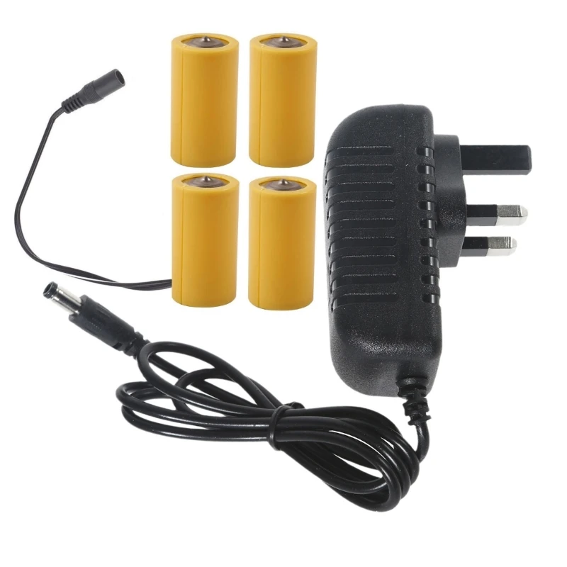 6V LR14 Battery Size Battery Eliminators Cable Replace 4Pcs 1.5V