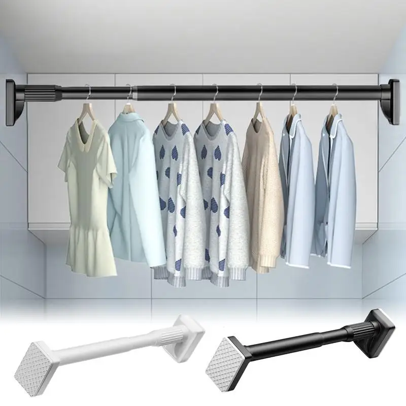 Non-perforated telescopic clothes Drying Rack pole Household shower curtain rod Balcony curtain rod bedroom wardrobe hanger