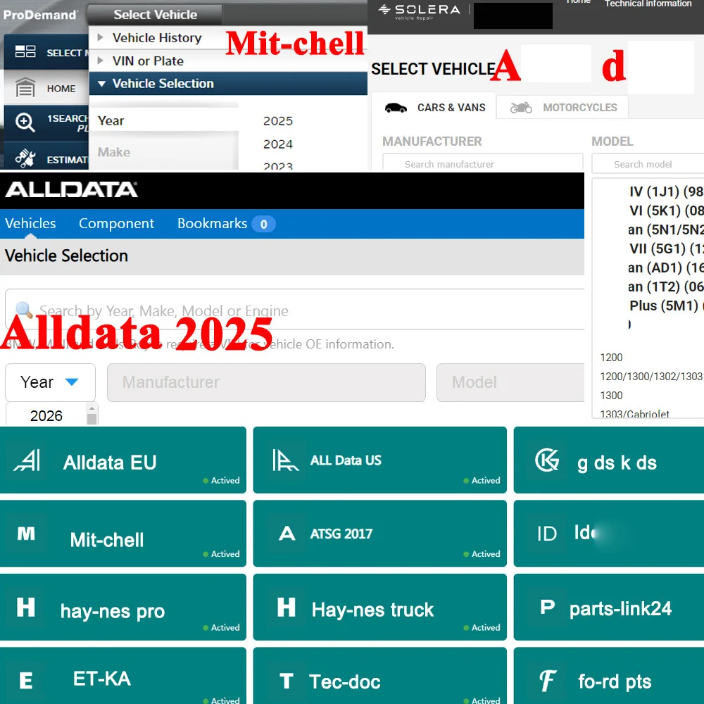 

2025 All Data Full Version Workshop Online Account Multi Language Alldata Repair Software Data Haynes Pro Mobile/PC Login