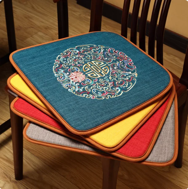 High-end Chinese Household Dining Chair Cushion All-season Universal Anti-slip Thicken Horseshoe Shape Decoration Chair Mat