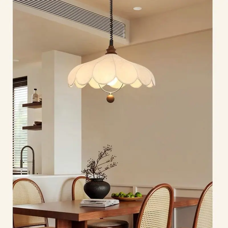 French retro restaurant  living room pendant light retractable, fabric pendant light, bedroom, study, balcony suitable BB843HK