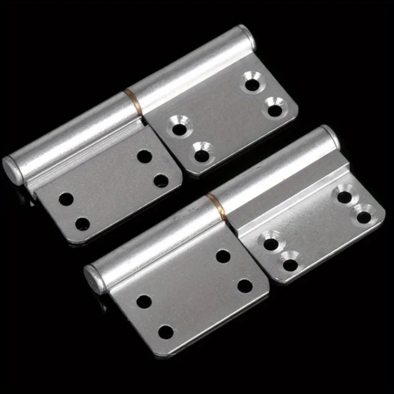2pcs Removable Aluminum Hinges - Flush Mount for Bathroom, Kitchen & Balcony (Polished, Easy Install)