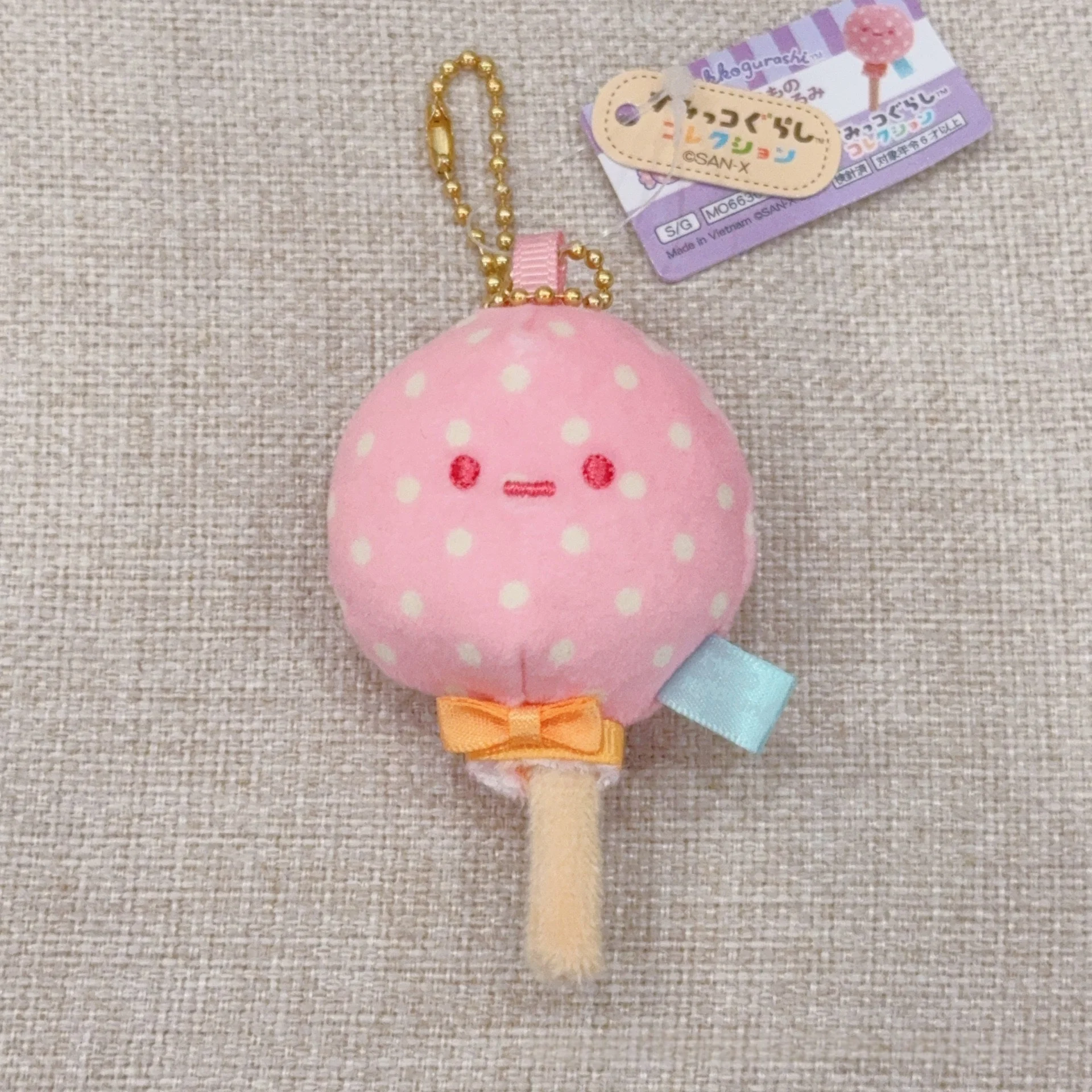 Breloczek pluszowy Sumikko Gurashi z serii Natural Life, kawaii roślinka doniczkowa, jabłko, brokuł, miękka wypchana zabawka toast, zawieszka do torby.