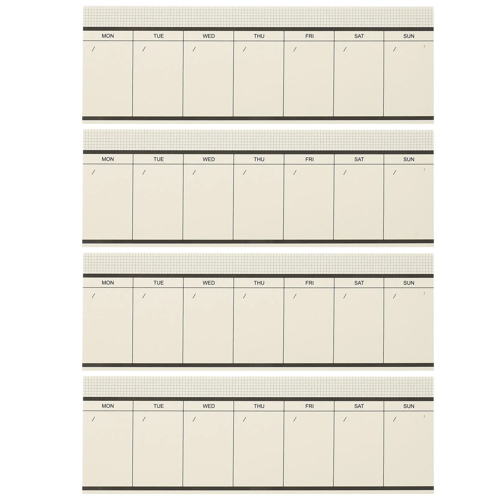 4pcs Weekly Planner Memo Pad Set – Desktop Student Notepads for Daily Task List, Schedule & Office Organization