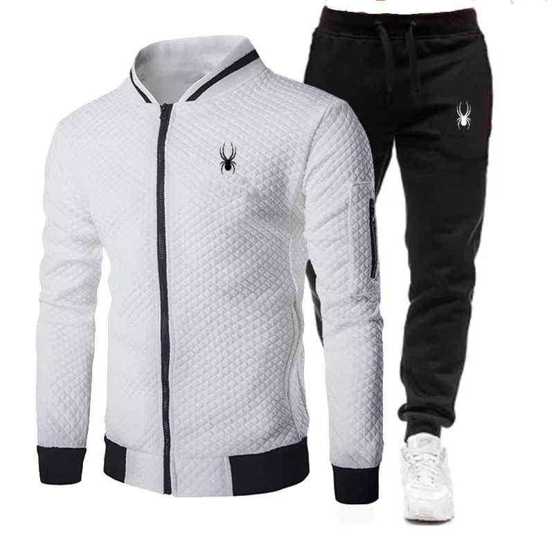 Fashion Men Tracksuits Sweatshirts Suit Spring Autumn Men Casual Sweater and Sweatpants Two Piece Set Plus Size Men\'s Clothing