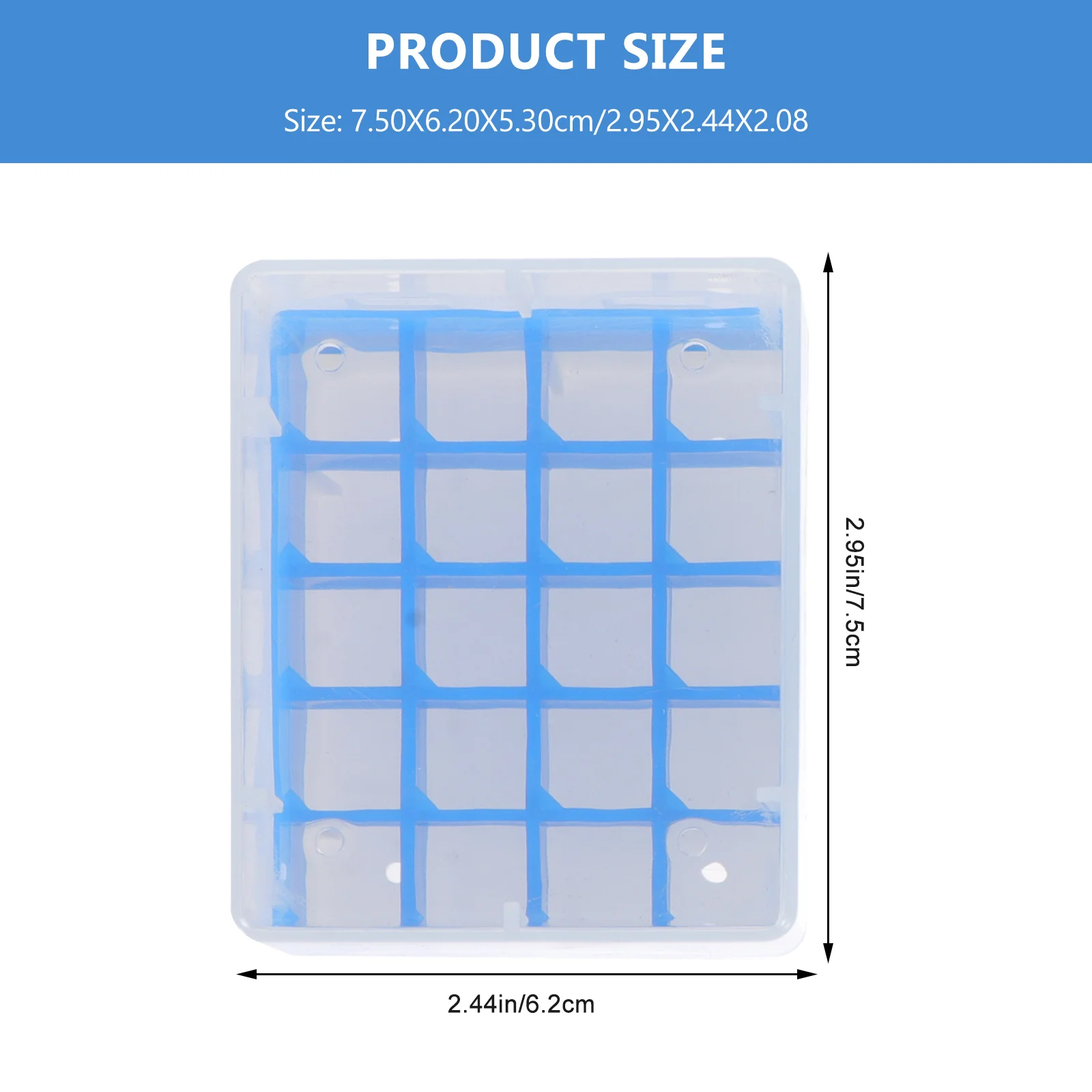 2Pcs Professional Cryovial Freezing Tube Boxes Durable PP Organizer Multi-Compartment Sample Holder