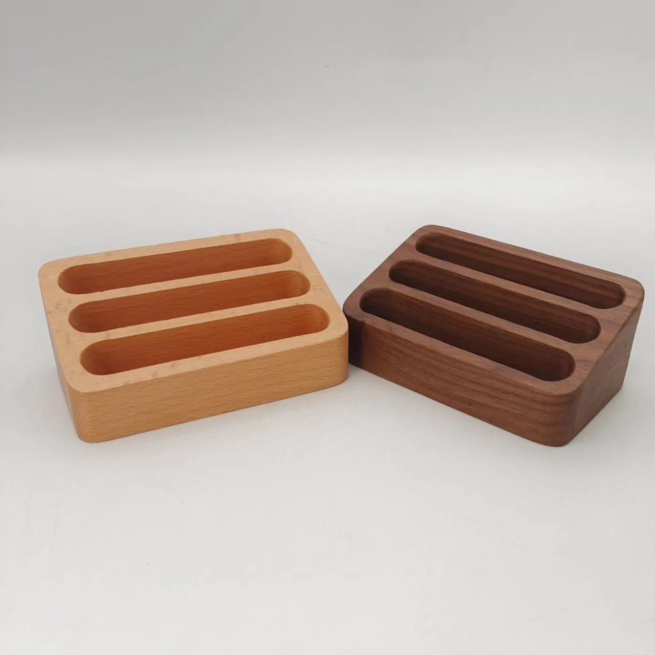 1PC Wood Desk1PC Top Business Card Display Stand Memo Holder Storage Box Wood Card Organizer for Office