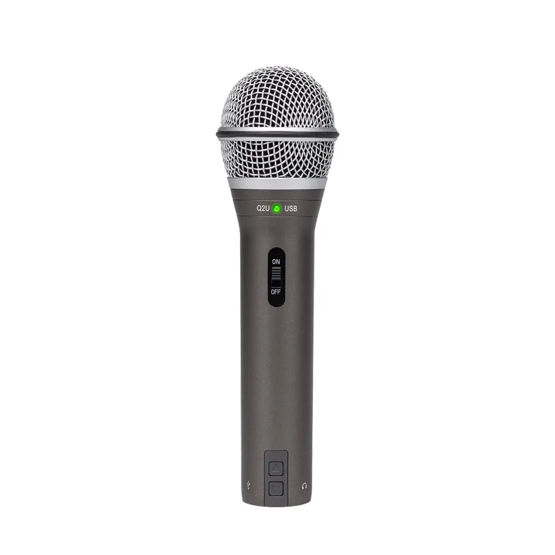 Samson USB/XLR handheld dynamic microphone Q2U for podcasting, live sound and music recording