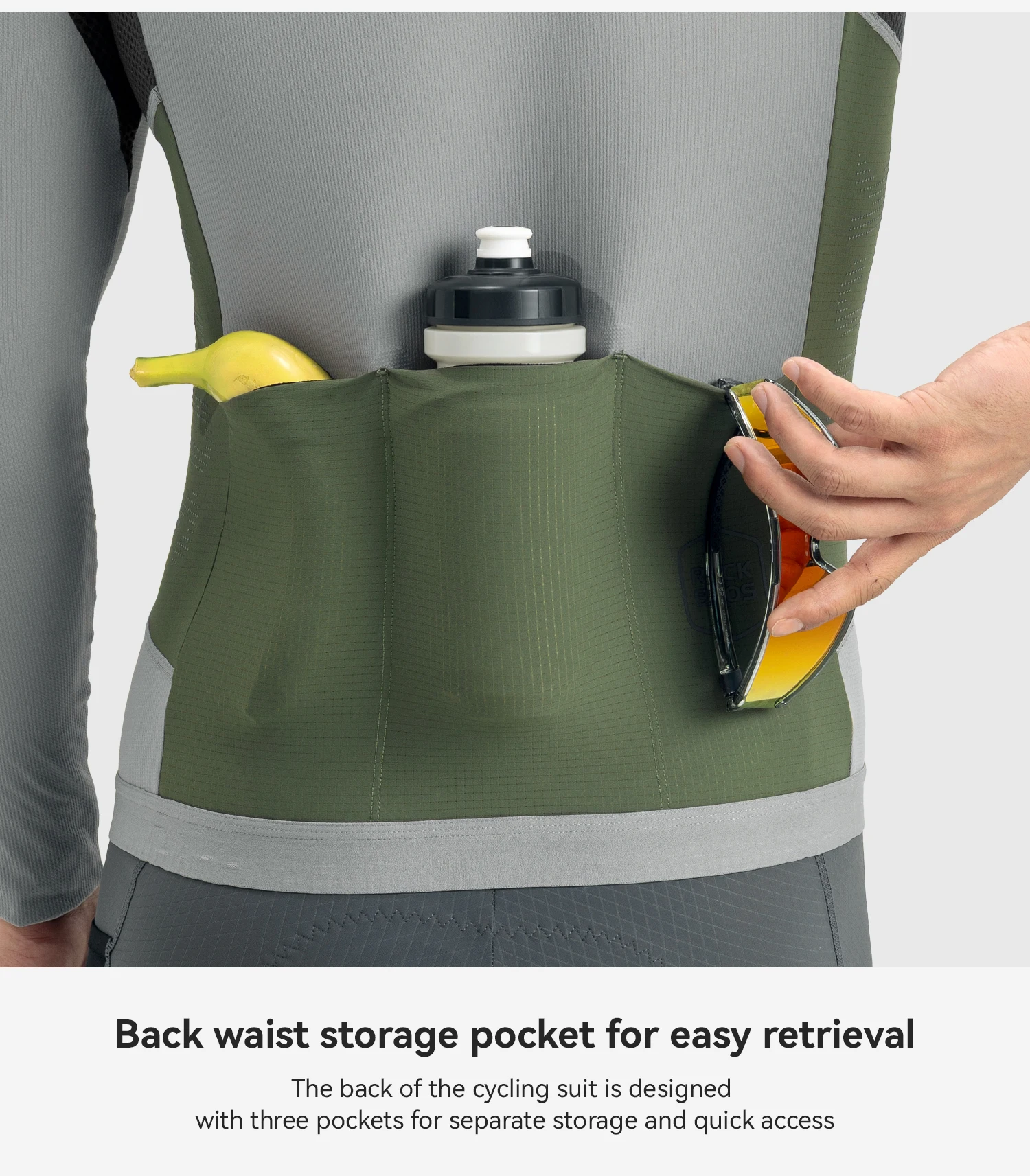 ROCKBROS Langarm-Radtrikot für Frühling und Sommer, leichtes, atmungsaktives Fahrradtrikot mit reflektierenden Elementen für Rennrad und Mountainbike – Detail 10