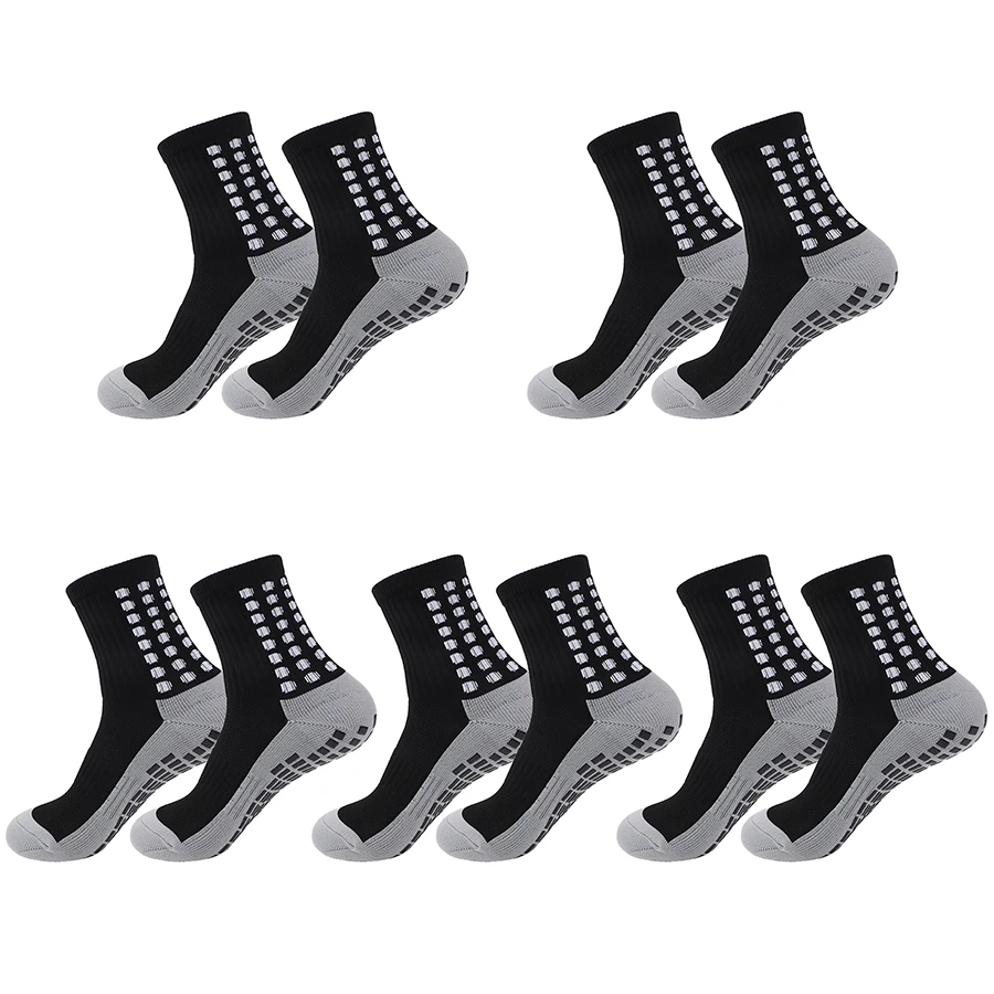 5 Pairs New ANTI SLIP Football Socks Men Women Sports Socks Non-slip Silicone Bottom Soccer Outdoor Sport Socks