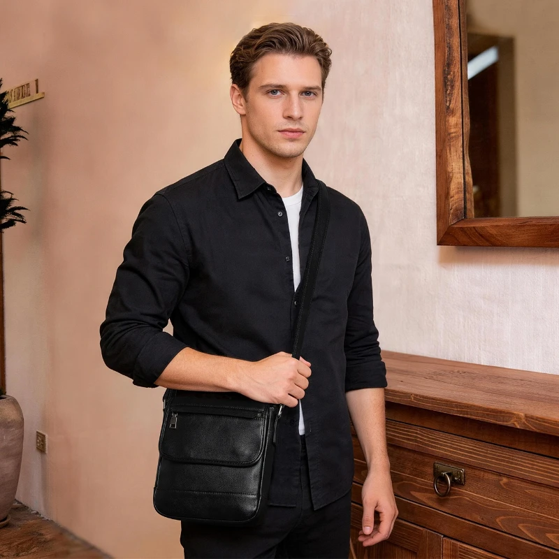 Men's Designer Bag Satchel Men's Shoulder Bags Luxury Genuine Leather  Men Handbag Summer Small Man Messenger Phone Bag Purses