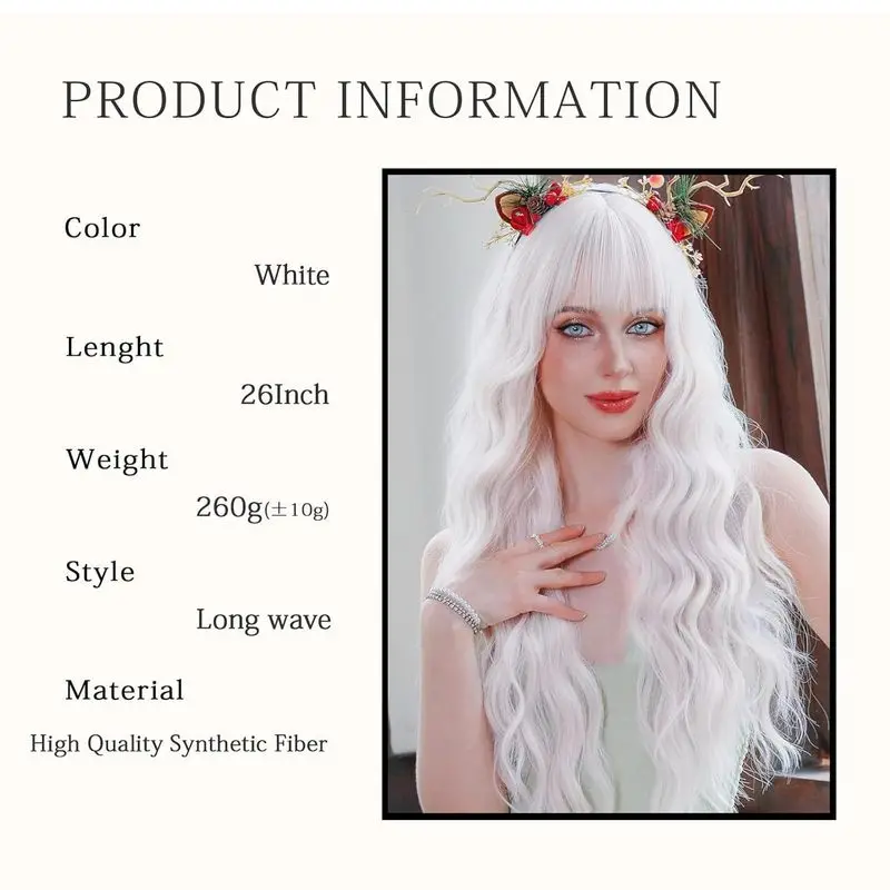 Cross-border European and American style black long straight with bangs, comfortable elastic net, high-temperature fiber wig