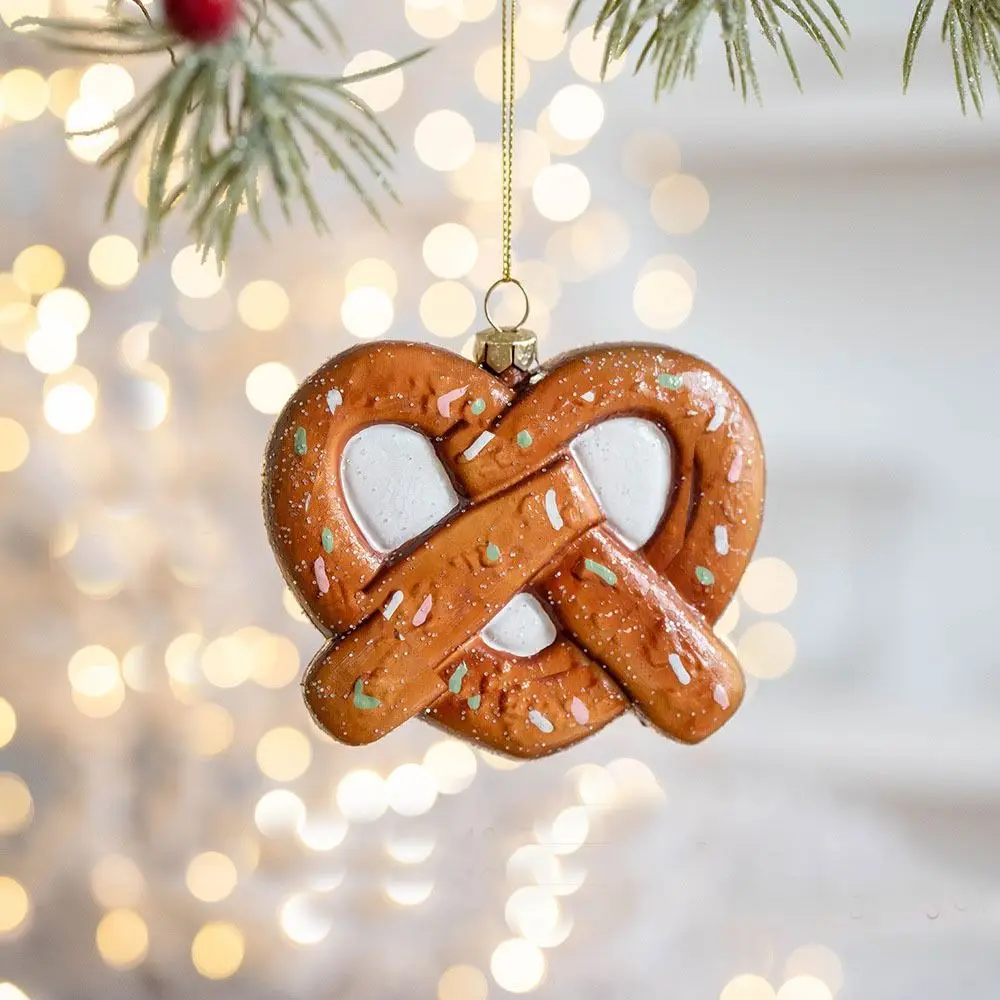 ジンジャーブレッドマンのクリスマスツリーの装飾、ドーナツクッキーの装飾、かわいいクリスマスペンダント、家の装飾、アイスクリーム