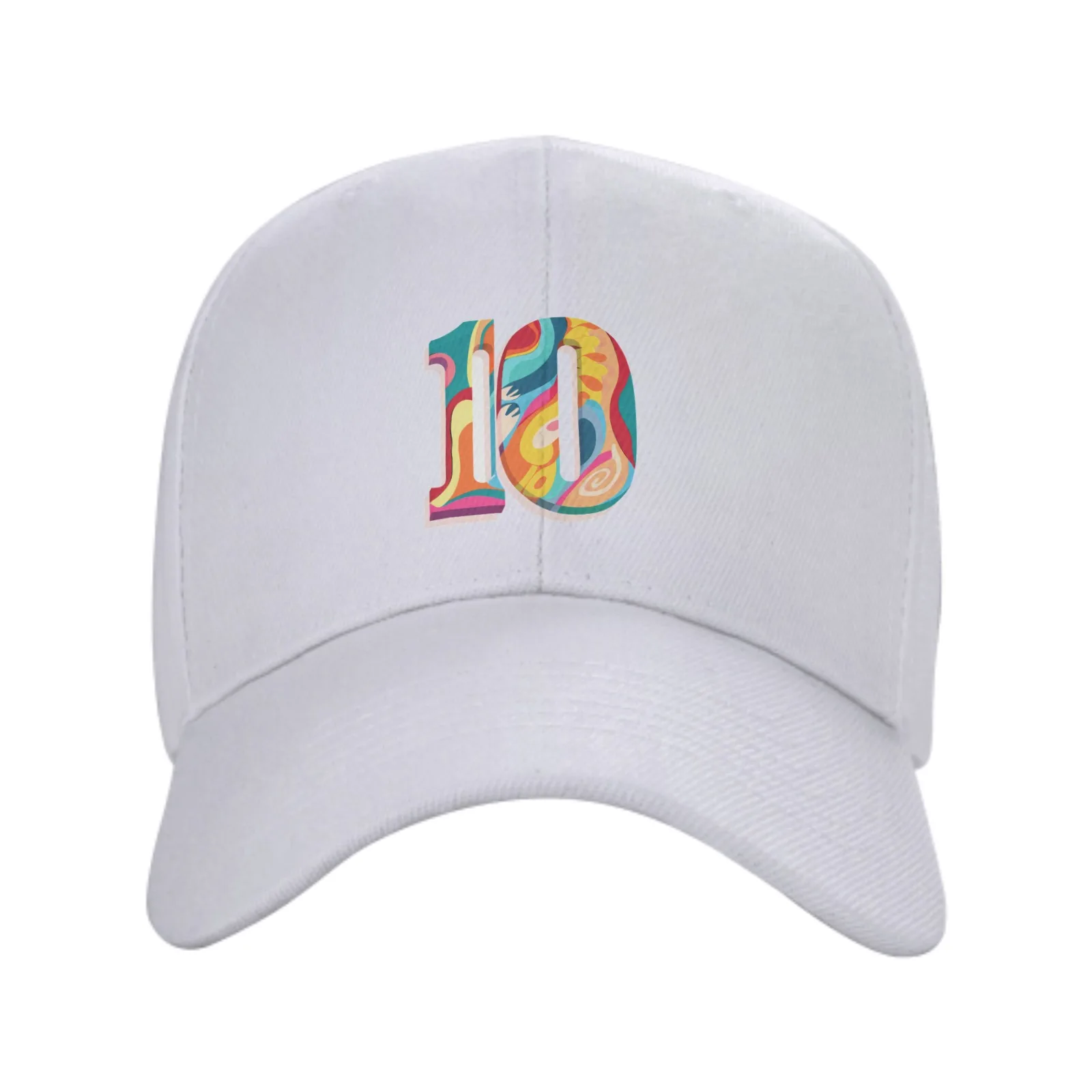 Colored Number 10 Adult Baseball Cap Outdoor Sports Women's Basketball Hat Sunscreen Leisure Caps For Men