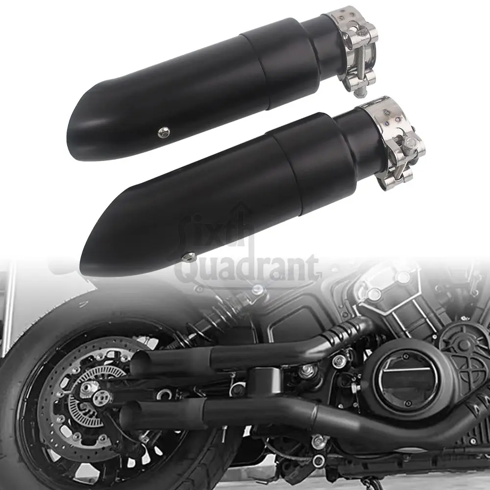 

Motorcycle Slip-On Exhaust System Short Muffler Pipes With Silencer For Indian Scout Bobber Sixty Rogue Twenty 100th 2015-2024