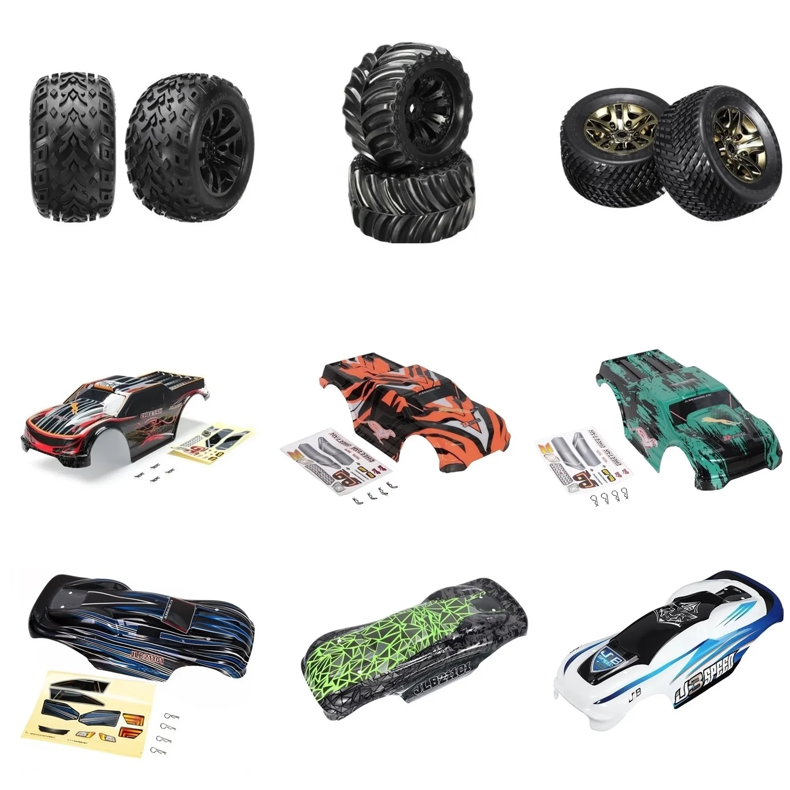

JLB Racing CHEETAH 11101 21101 J3 Speed RC Car Body Shell EA1020 EA1025 EA1084 EB1002 EB1006 EB1017 EC1004 EC1006 Spare Parts
