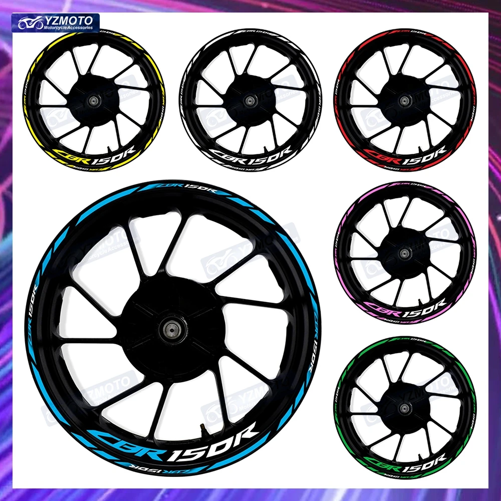 

Для Honda CBR150R CBR 150R мотоцикла 17-дюймовая наклейка на переднюю и заднюю ступицу колеса, декоративная наклейка, водонепроницаемые светоотражающие наклейки на обод