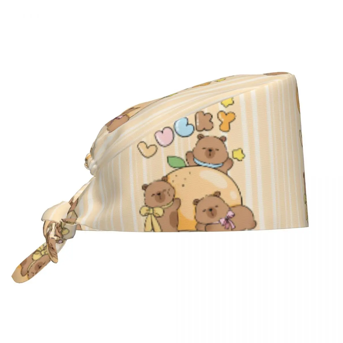 Capibara Pun Be Happy Operator enfermería gorra quirúrgica amante de los animales cuidado de mascotas gorros de trabajo de enfermería gorra moda hombres mujeres Scrubs sombrero