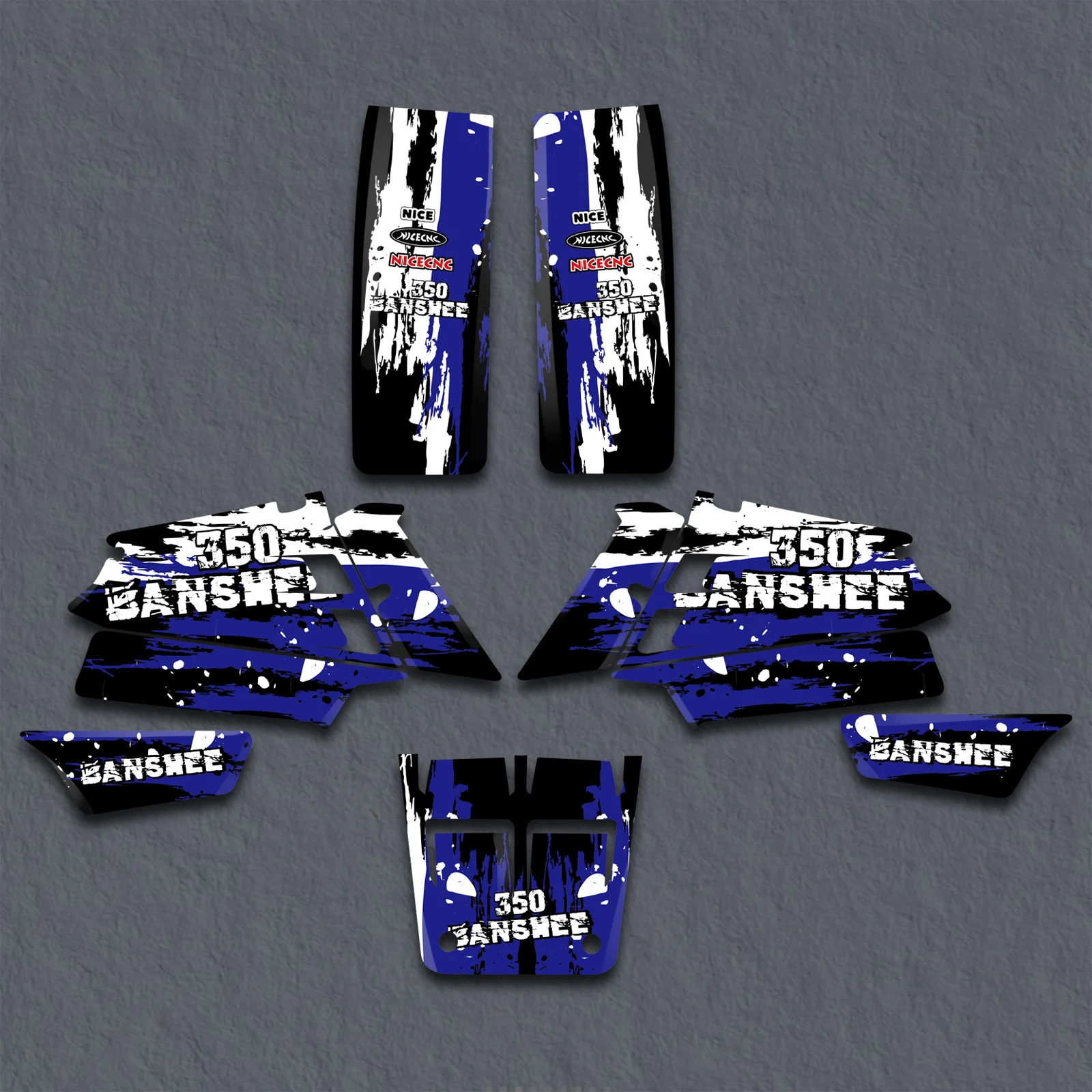 For Yamaha Banshee 350 YFZ 350 1987-2006 ATV Graphic Background Decals Sticker Kit Customize 2005 2004 2003 2002 2001 2000 1999