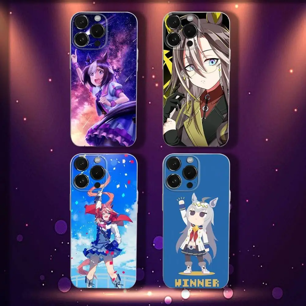 

P-Pretty Derby U-Uma Musume Phone Case For iPhone 17,16,15,14,13,12,11 Pro,Max,Plus,X,XS,XR,SE4,E Mini Transparent Soft Cover