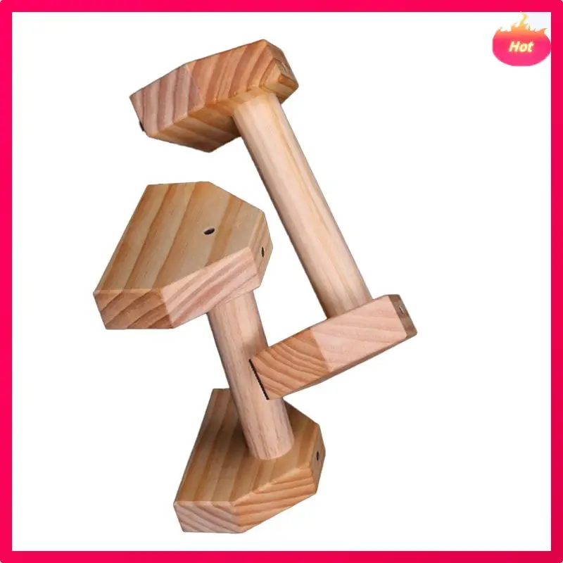

Multi Push-Up Stand Wood Pushup Bars Non-Slip Base Exercise Home Workout Equipment Handle Stands For Strength Training