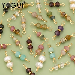 YEGUI MF35,natural stones,jewelry accessories,18k gold plated,copper,hand made,charms,diy pendants,jewelry making,10pcs/lot