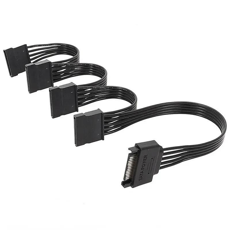 Cable de extensión 8AWG Sata 15PIN 15Pin a divisor para fuente de alimentación de discos duros de computadora de juegos