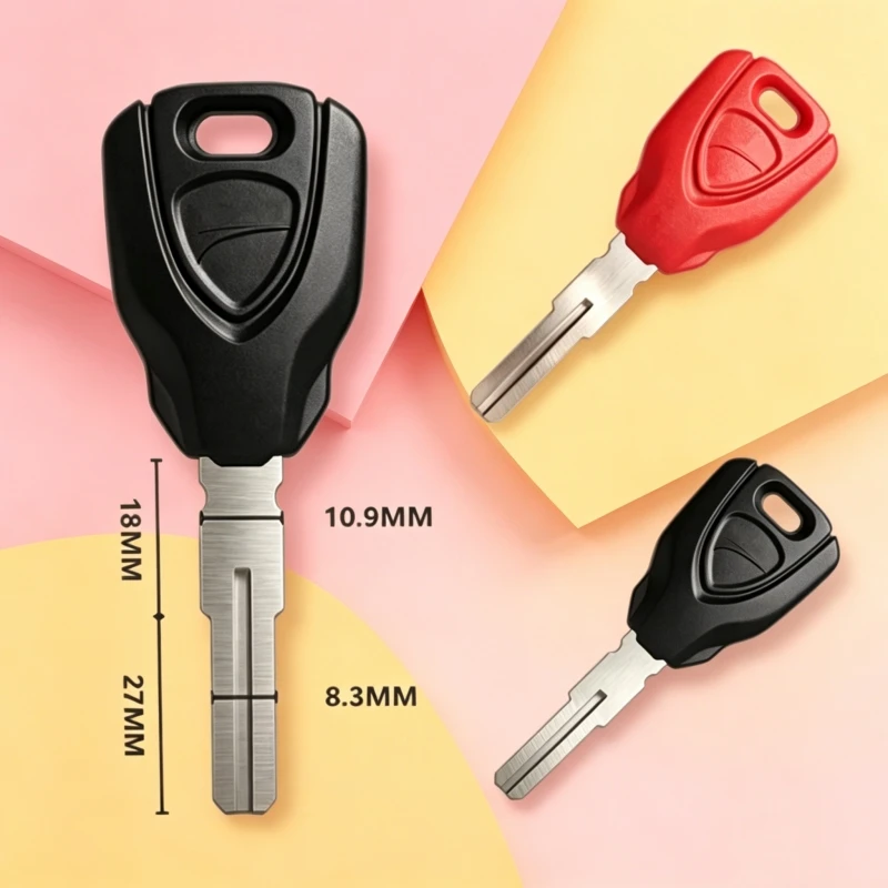 Motorcycle key For Ducati 696 796 795 899 959 1098 1199 1299 Multistrada MTS950 Monster Uncut Anti-Theft Chip Placement Key