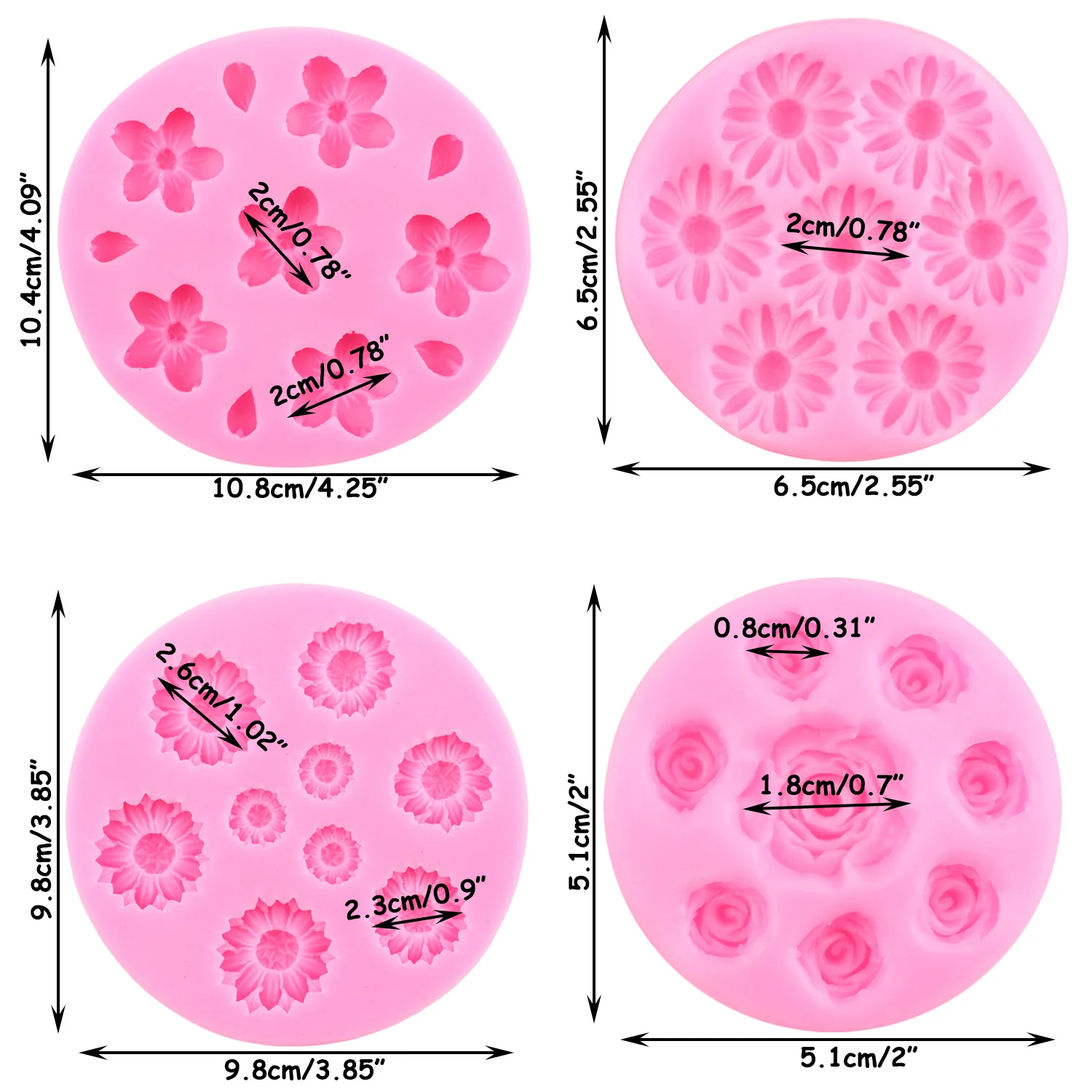 Daisy Chrysanthemum Flower Silicone Mold Baking Molds Fondant Cake Decorating Tools Rose Candy Resin Clay Chocolate Moulds