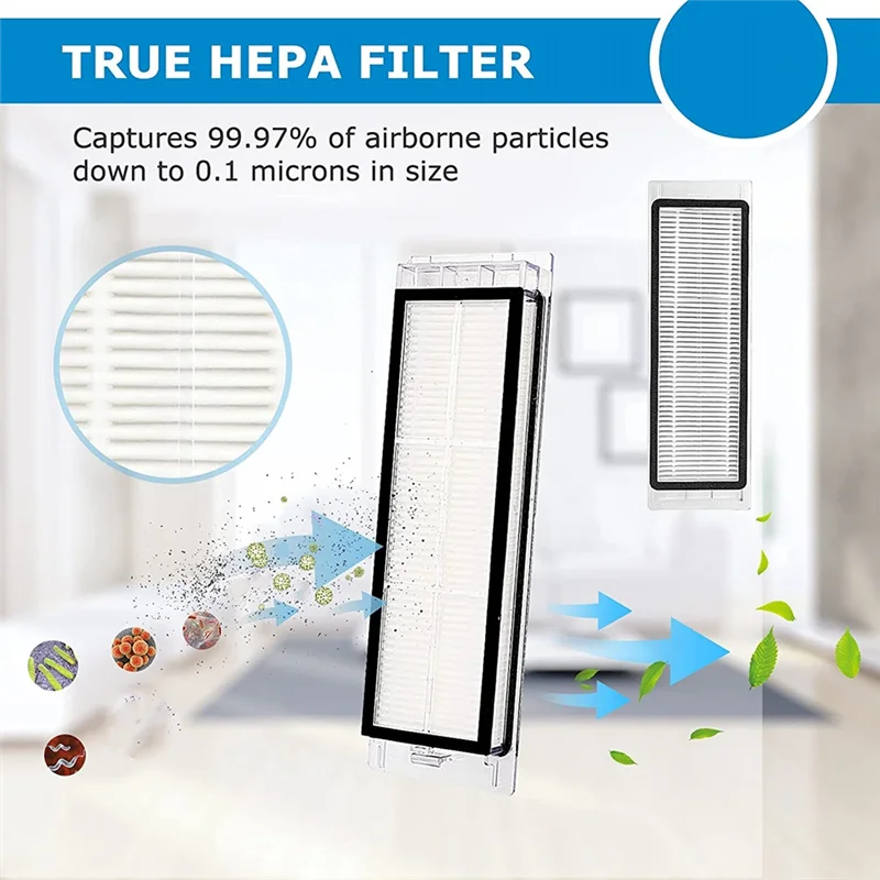 EAS-Sikat Samping Pengganti Bagian Penyedot Debu Filter Sikat Utama Dapat Dilepas untuk Xiaomi 1S Roborock S5 Max S50 S55 S6 S6 Murni