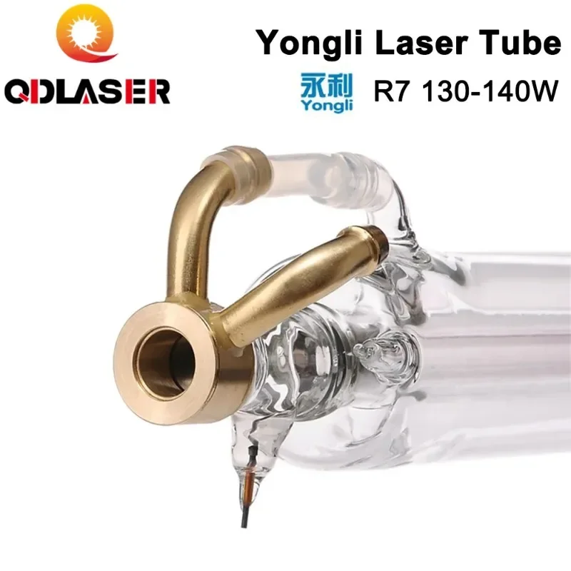 Yongli R7 Co2 Laser Tube 130W Rated Power 150W Max Power 1650mm Length 80mm Diameter for Laser Tube Cutting