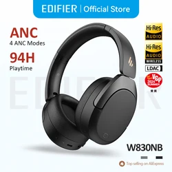 Edifier W830NB cuffie Wireless Bluetooth 5.4 Active Noise Cancelling cuffie Over-Ear Hi-Res LDAC pieghevoli-45dB ANC 94H